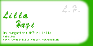 lilla hazi business card